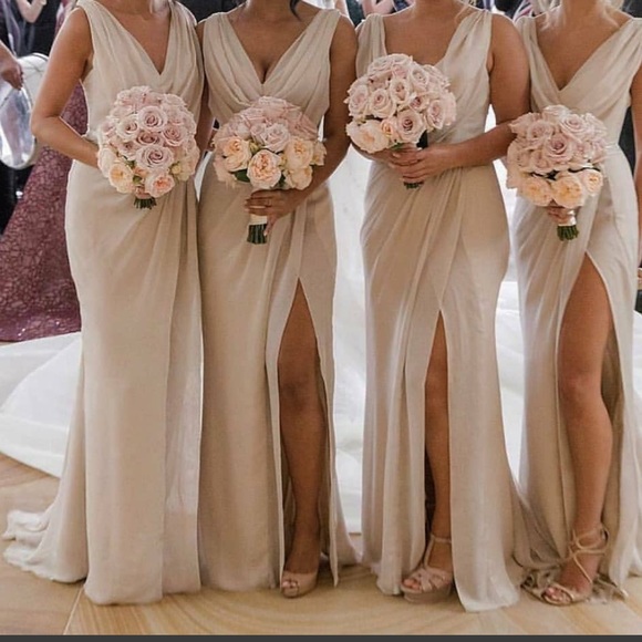 Mila Gown Carla bridesmaids dress in champagne - Picture 3 of 3